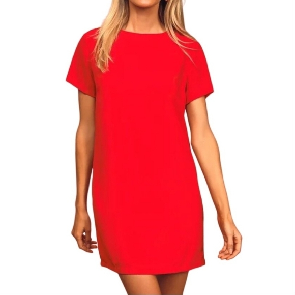 Lulus New Shift And Shout Red Sheath Dress Size S - Picture 1 of 8